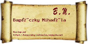 Bagóczky Mihaéla névjegykártya